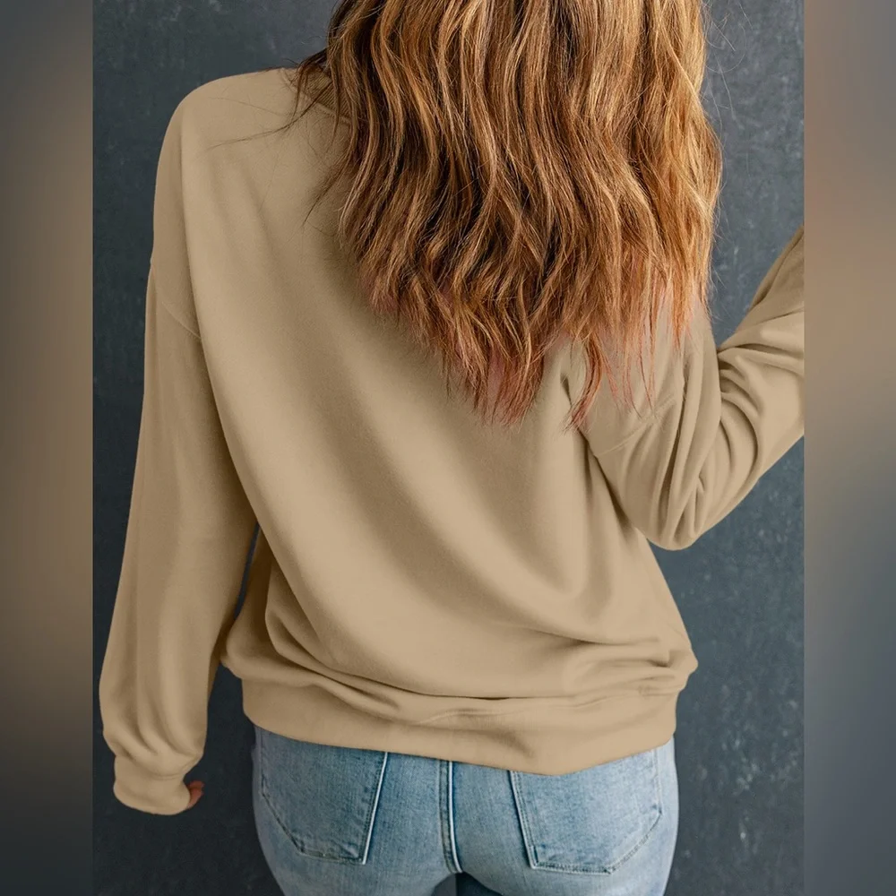 Pumpkin & Flower Graphic Long Sleeve Sweatshirt - Picture 3 of 3